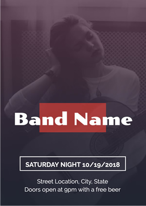 Girl Photo Music Band Poster Design