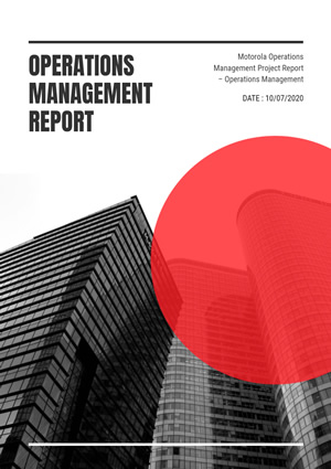 Operation Management Report Design