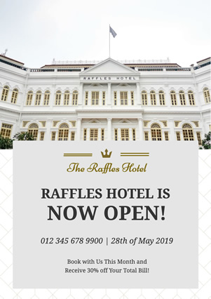 Luxury Hotel Opening Flyer Design