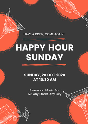 Happy Hour Invitation Design