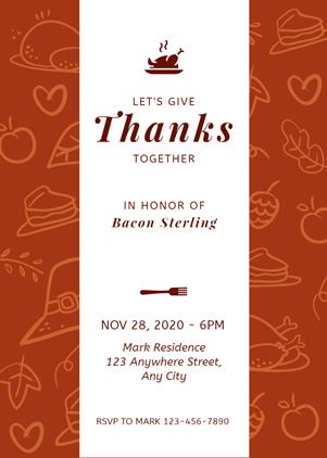 Vintage Thanksgiving Invitation Design