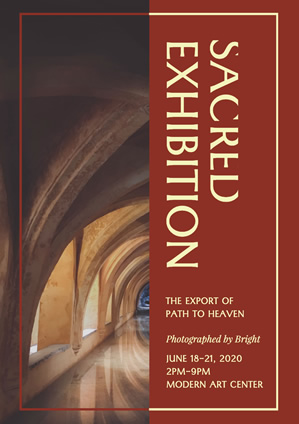 Red Architecture Exhibition Poster Design