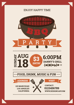 Party Bbq Flyer Design