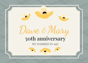 50th Anniversary Card Design