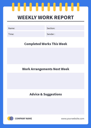 Weekly Work Report Design