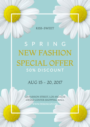 Sale Spring Discount Poster Design