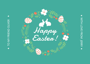 Garland Easter Card Design