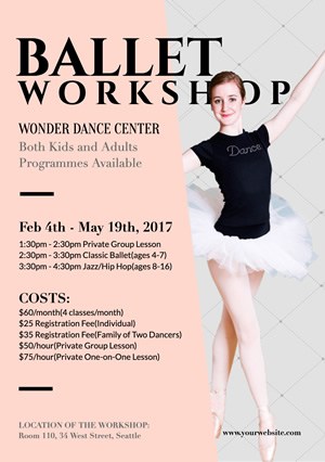 Education Dance Class Flyer Design