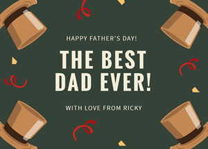 Creative Fathers Day Card Design