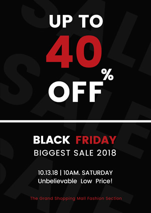 Minimalist Black Friday Sale Flyer Design