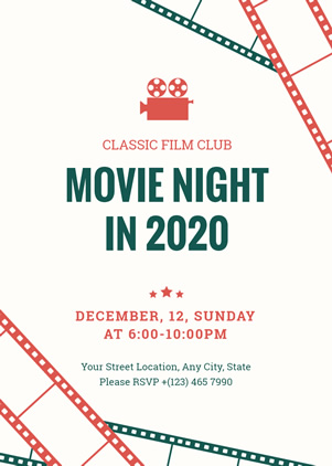 Movie Night Invitation Design