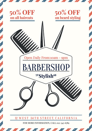 Life Barbershop Poster Design