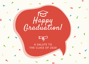 Confetti And Graduation Card Design