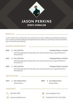 Journalist Resume Design