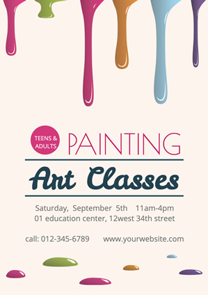 Art Classes Poster Design