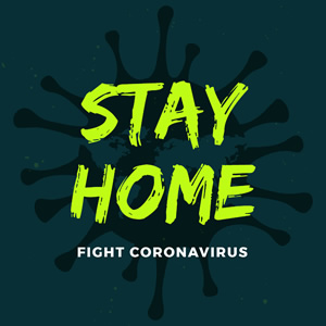 Stay Home And Fight Virus Instagram Post Design