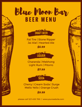 Beer Menu Design