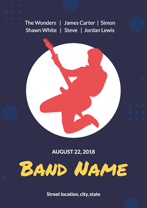 Blue Bandsman Music Band Poster Design