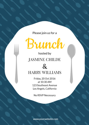 Simple Brunch Invitation Design