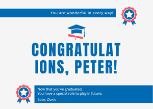 Simple Graduation Card Design