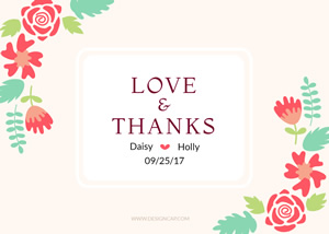 Love And Thanks Card Design