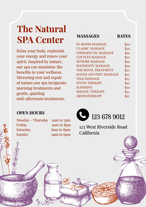 Life Spa Flyer Design