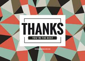 Geometric Thank You Card Design