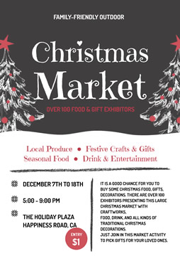 Life Market Christmas Flyer Design