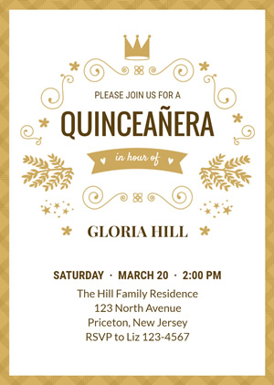 Attractive Quinceanera Invitation Design