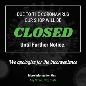 Shop Closed Instagram Post Design