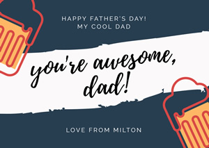 Warm Fathers Day Card Design