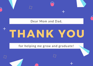 Graduation And Thank You Card Design