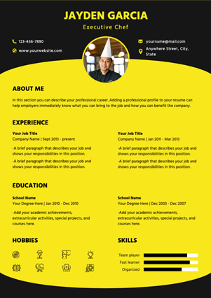 Chef Resume Design