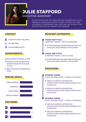 Executive Assistant Resume Design