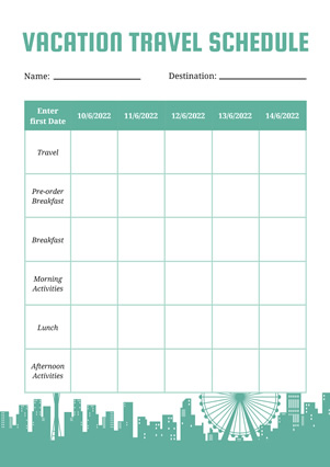 Vacation Travel Schedule Design