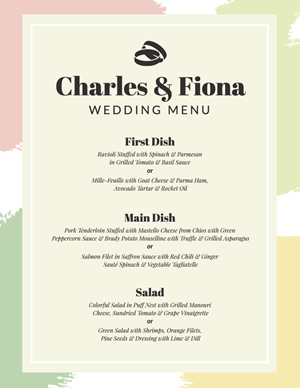 Wedding Menu Design